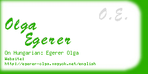 olga egerer business card